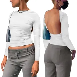 koemcy-dlugi-rekaw-kobiety-sexy-backless-top-koszulka-bluzka-solid-l-bialy