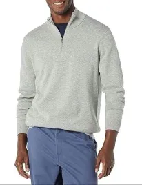 essentials-mens-100percent-cotton-quarter-zip-sweater