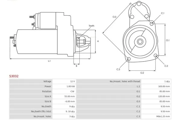 rozrusznik-as-pl-s3032pr-producent-czesci-as-pl-numer-katalogowy-czesci-s3032pr