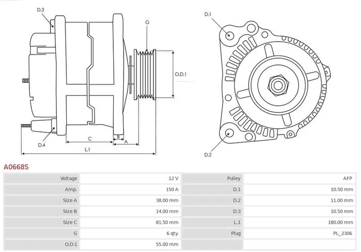 alternator-as-pl-a0668s-numer-katalogowy-czesci-a0668s