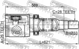 febest-2711-s60iirh-zestaw-przegubu-wal-napedowy