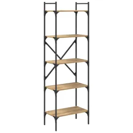 polka-na-ksiazki-dab-rzemieslniczy-56-x-32-x-174-cm