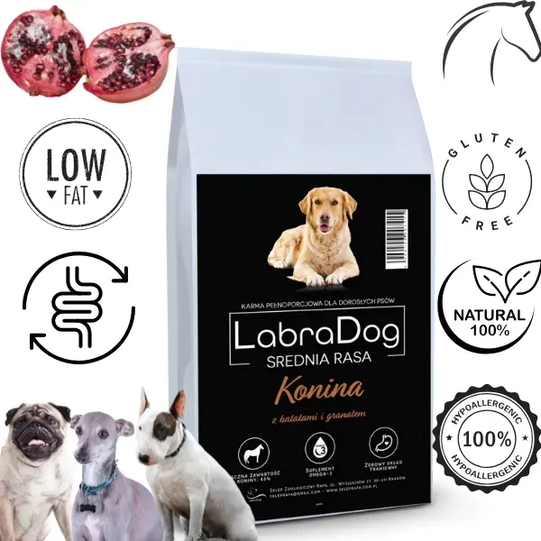 Karma sucha LabraDog Superfood Hypoalergiczna Konina 12kg