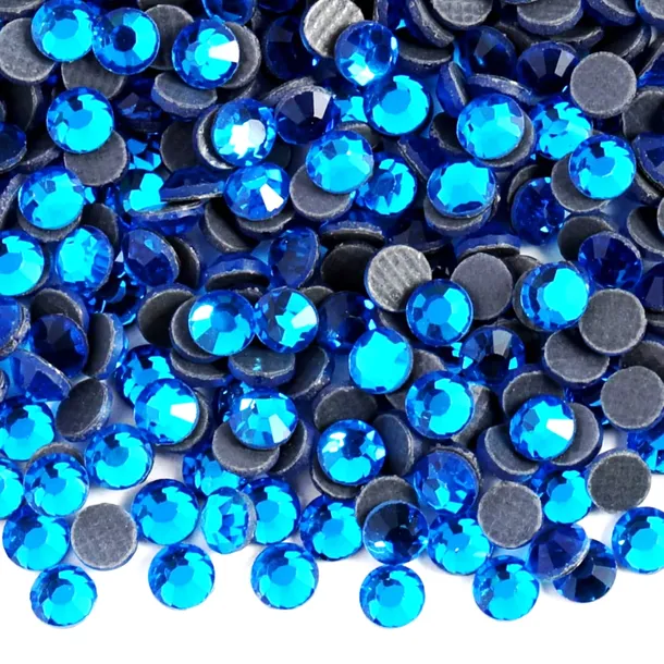 Termo dżety szklane cyrkonie aplikacja niebieski ss16 4mm 300 sztuk