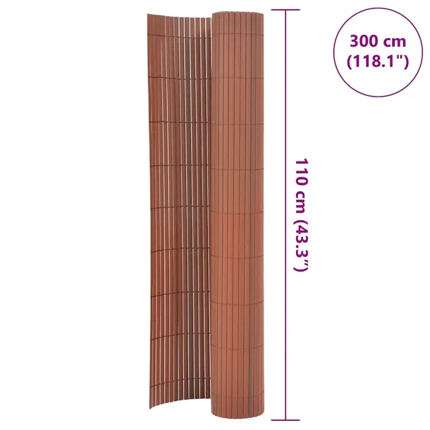 plotek-ogrodowy-pvc-110x300-cm-brazowy-stan-nowy