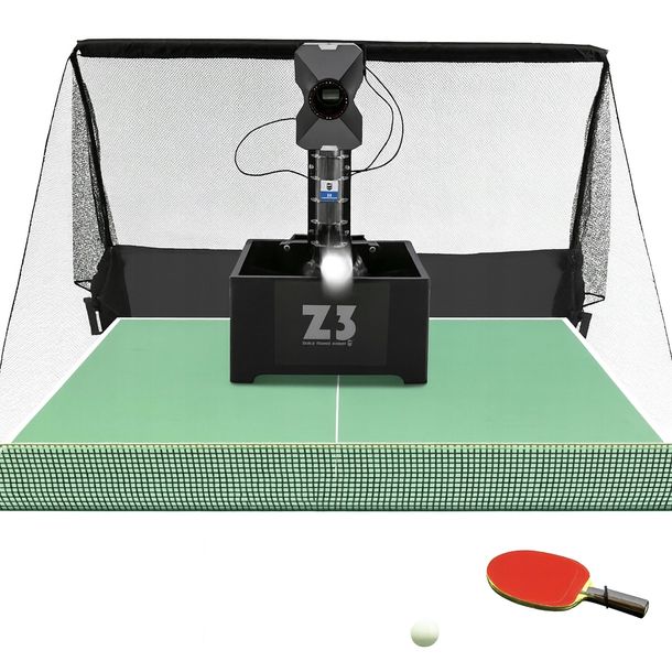 Robot tenis stołowy Z3 10 trybów + pilot, siatka, 100 piłek ABS