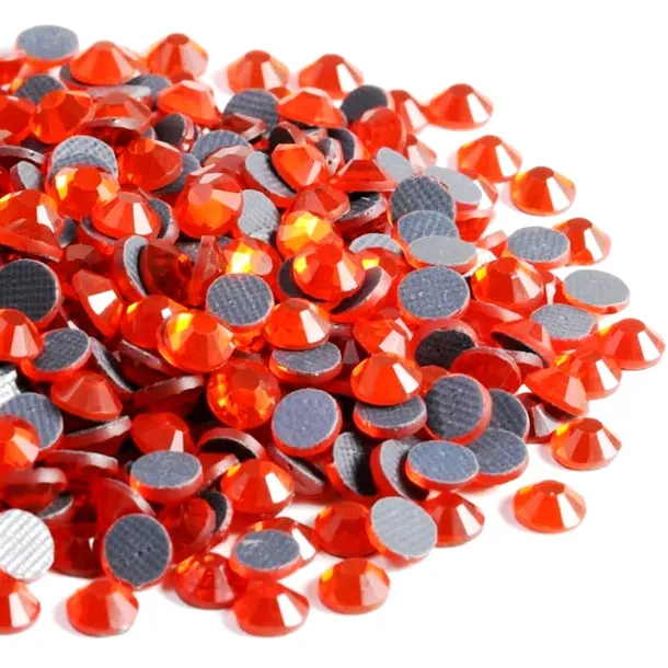 Termo dżety szklane cyrkonie aplikacja pomarańczowy ss16 4mm 1000 sztuk