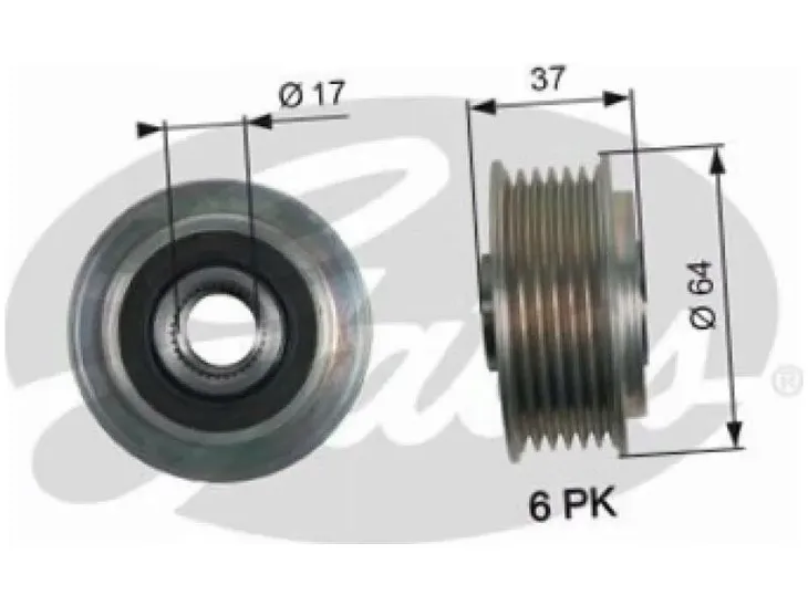 sprzeglo-alternatora-gates-oap7160-stan-nowy