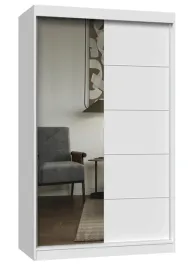 szafa-przesuwna-z-lustrem-120cm-listwy-ozdobne-biel-mat