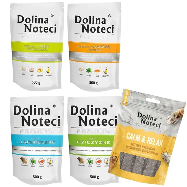 Dolina Noteci PREMIUM MIX Smaków BEZ RYB 30x500g + GRATIS