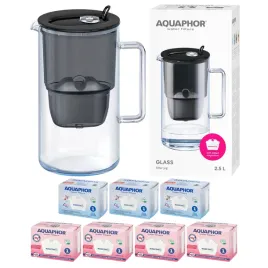 dzbanek-aquaphor-glass-czarny-25l-szklany-do-wody-7-filtrow-maxfor-4mg-3