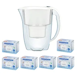 dzbanek-do-filtrowania-wody-aquaphor-amethyst-bialy-6-filtrow-weglowych