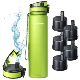 butelka-filtrujaca-aquaphor-city-1l-zielona-bidon-5-wkladow-filtrujacych