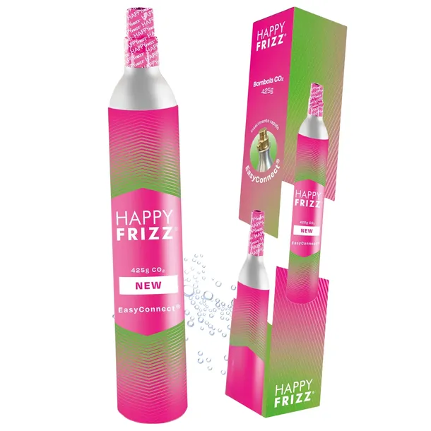 Nabój Butla CO2 do saturatora SodaStream Quick Connect Różowy HAPPY FRIZZ