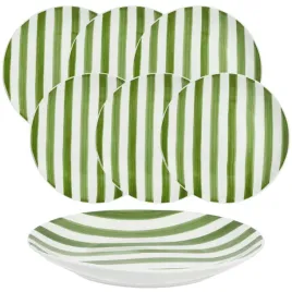 talerze-glebokie-okragle-20-cm-6-szt-ligne-zielone-zastawa-stolowa-w-paski