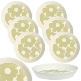 talerze-glebokie-22cm-6-szt-beige-bloom-zastawa-stolowa-w-kwiaty-na-makaron