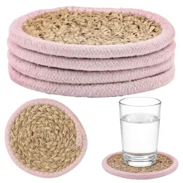 podkladki-pod-kubek-szklanki-4-szt-gaia-pink-plecione-okragle-boho-na-stol