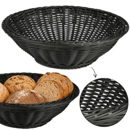 okragly-pleciony-koszyk-do-serwowania-na-owoce-warzywa-pieczywo-szary-29-cm