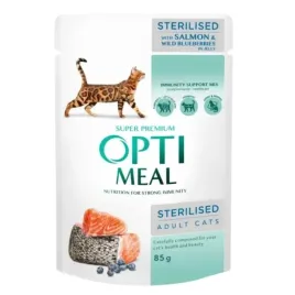 optimeal-karma-mokra-dla-kotow-sterylizowanych-losos-borowka-85g