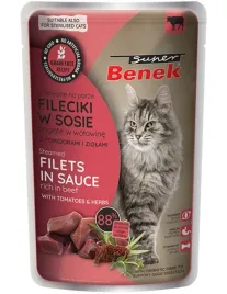 super-benek-bezzbozowe-fileciki-dla-kota-wolowina-85g