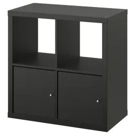 kallax-regal-z-2-drzwi-czarnobraz-77x77-cm