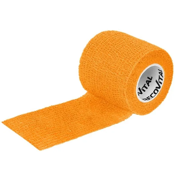 Bandaż kohezyjny samoprzylepny elastyczny POMARAŃCZOWY 5 cm x 4,5 m