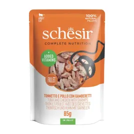 schesir-karma-dla-kota-tunczyk-z-kurczakiem-i-krewetkami-w-galaretce-85g