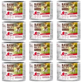 raw-paleo-puppy-duoprotein-12-x-200g-karma-dla-szczeniat-wolowina-krolik