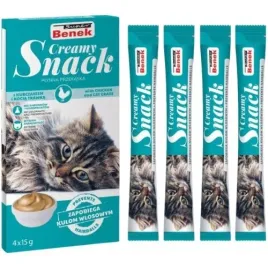 super-benek-creamy-snack-4x15g-przekaska-dla-kota-kurczak-i-kocia-trawka