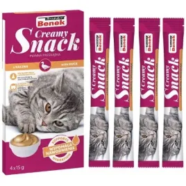 super-benek-creamy-snack-plynna-przekaska-dla-kotow-z-kaczka-4-x-15g