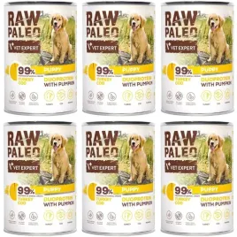 raw-paleo-puppy-duoprotein-6-x-400g-mokra-karma-dla-szczeniat-indyk-dorsz