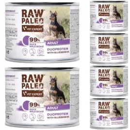raw-paleo-duckandboar-adult-dla-psow-duoproteina-kaczka-z-dzikiem-6-x-200g