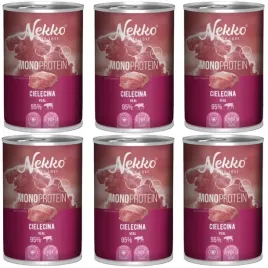 nekko-monoprotein-adult-karma-mokra-dla-psa-cielecina-6-x-400g
