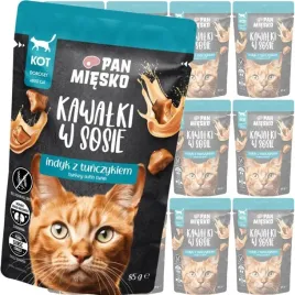 pan-miesko-karma-mokra-dla-kota-kawalki-w-sosie-indyk-z-tunczykiem-12-x-85g