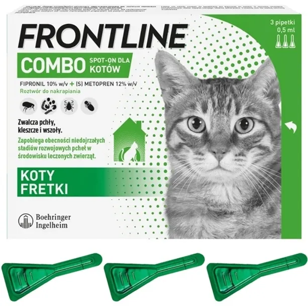 Frontline Combo Spot On dla kotów pipeta 3x0,5ml
