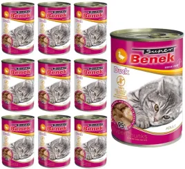 super-benek-bezzbozowe-kaski-z-kaczka-dla-kota-10-x-415g
