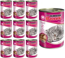 super-benek-bezzbozowe-kaski-z-cielecina-dla-kota-10-x-415g