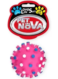 pet-nova-dental-pilka-jez-z-wypustkami-7cm-rozowa