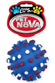 pet-nova-dental-pilka-jez-z-wypustkami-85cm-niebieska
