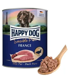 happy-dog-mokra-karma-dla-psa-sensible-pure-france-kaczka-100percent-800g