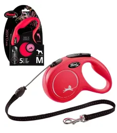 flexi-new-classic-linka-m-5m-czerwona-do-20kg