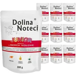 dolina-noteci-premium-junior-mokra-karma-dla-szczeniat-serca-wolowe-10x300g