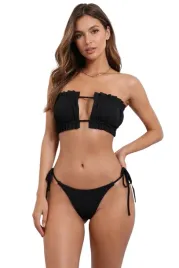 seksowny-stroj-kapielowy-bikini-czarne-marszczone-wiazane-push-up-hit-lata