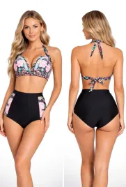 damski-stroj-kapielowy-bikini-wysoki-stan-kwiaty-push-up-modelujacy