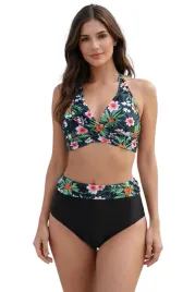 stroj-kapielowy-damski-bikini-wysoki-stan-kwiaty-halter-modelujacy