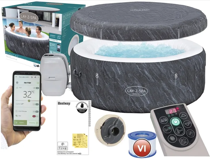 Spa Ogrodowe Hydromasaż Wi-Fi Podgrzewacz Pompa Pokrywa Bestway 60175