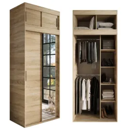 szafa-przesuwna-z-nadstawka-100x250-sonoma-2-drzwiowa-lustro-olimp-o-sofa