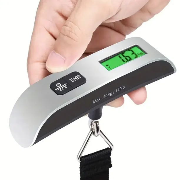 WAGA BAGAŻOWA LOTNICZA TURYSTYCZNA PODRÓŻNA KIESZONKOWA LCD 50kg DO WALIZKI