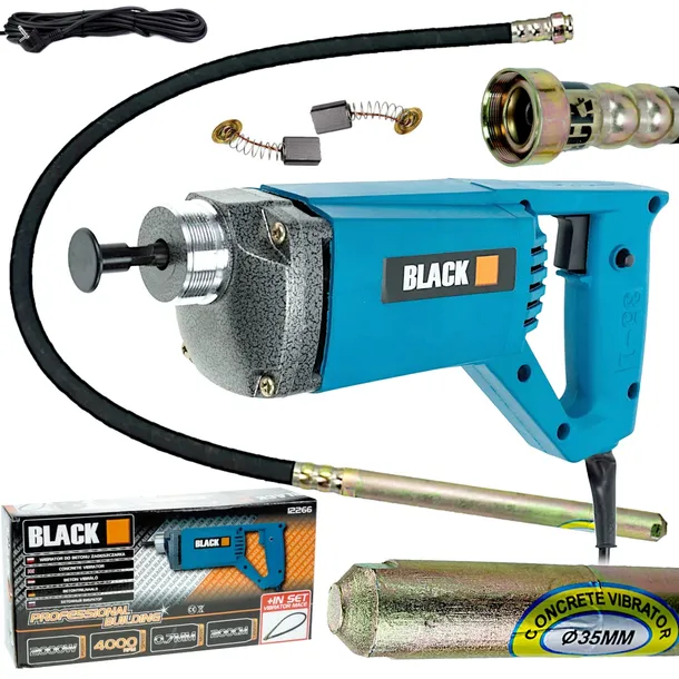 BLACK WIBRATOR ZAGĘSZCZARKA DO BETONU 850W + BUŁAWA 2M