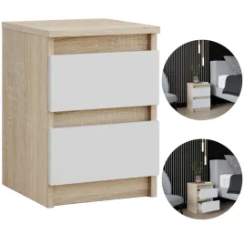 szafka-nocna-sonoma-biala-stolik-nocny-dwie-szuflady-30cm-sypialnia